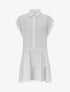 Robe courte coupe carrée style chemise - blanc - 1