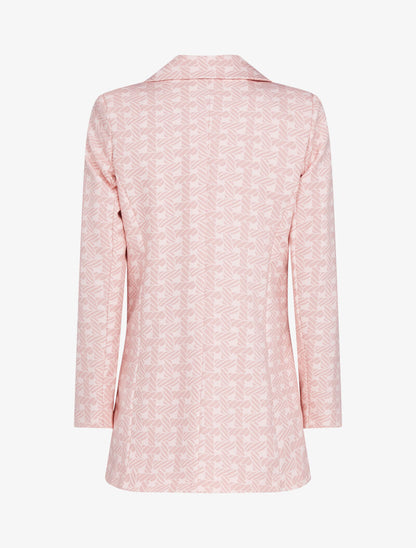 Blazer à imprimé graphique - rose - 2