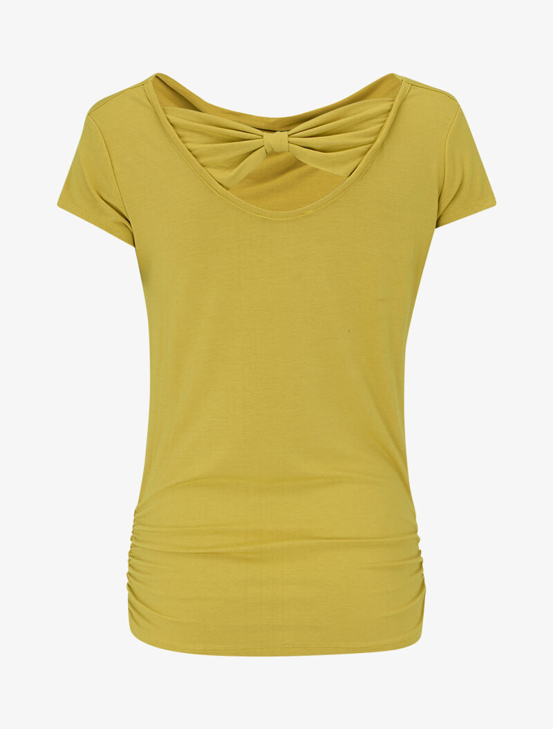 Top à dos stylisé - jaune anis - 2