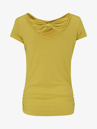 Top à dos stylisé - jaune anis - 2