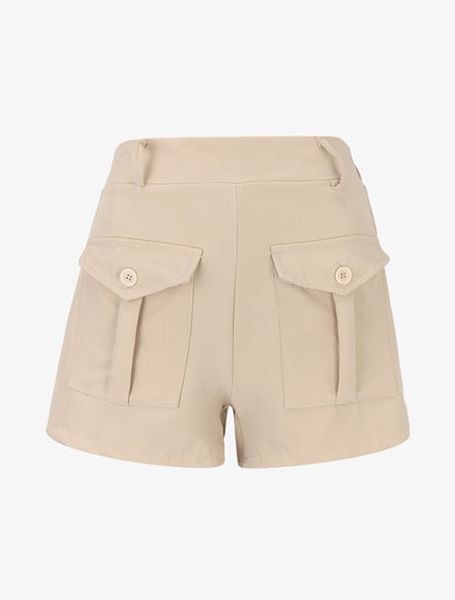 Mini short à grandes poches - beige - 1