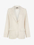Blazer fluide en toile - beige - 3