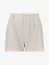 Mini short en toile - beige - 1