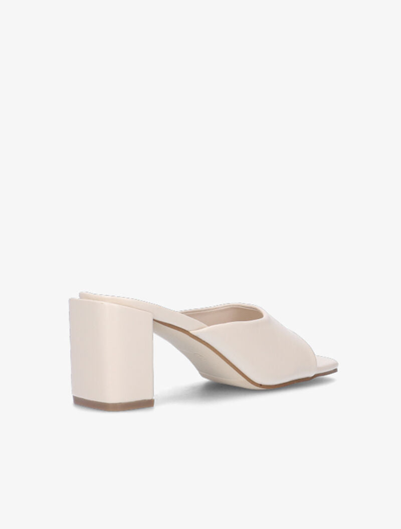 Mules basiques à talons carrés - nude - 5
