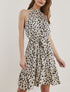 Robe à col américain imprimé marguerites - ecru - 1