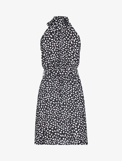 Robe cintrée à col américain - noir - 3