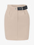 Jupe à détail effet ceinture simili - beige - 3