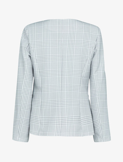 Blazer ouvert à imprimés - gris clair - 2