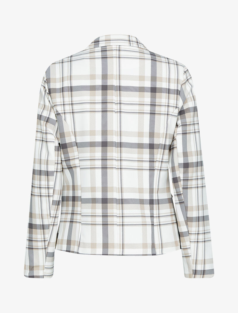 Blazer imprimé à col cranté - beige - 2