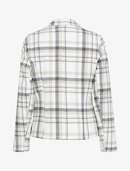 Blazer imprimé à col cranté - beige - 2