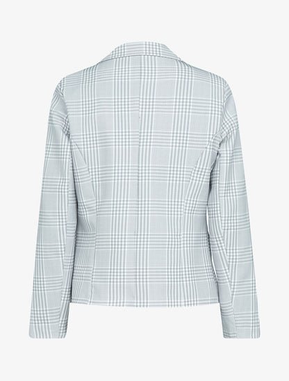 Blazer imprimé à col cranté - gris clair - 2