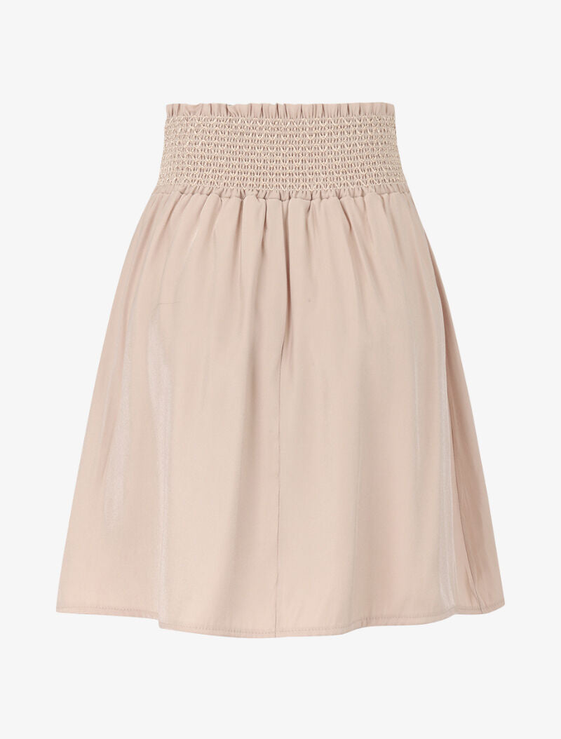 Jupe irisée à taille brodée - beige - 2