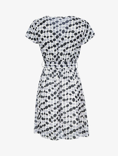 Robe imprimée en voile - noir - 2