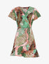 Robe style portefeuille à imprimé estivale - rose - 3