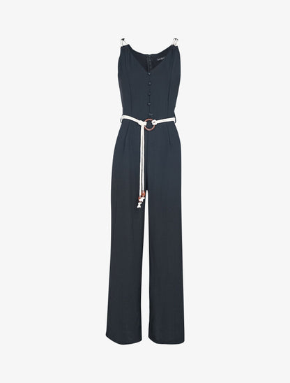 Combinaison fluide à détails cordelettes - noir - 2
