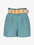 Short à ceinture effet osier - turquoise - 3