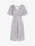 Robe satinée à imprimés - blanc - 1