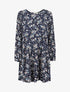 Robe trapèze à imprimé floral - marine - 1