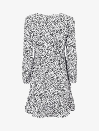 Robe patineuse à imprimé trèfles - blanc - 3
