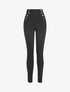 Pantalon taille empire à boutonnière - noir - 3