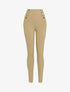 Pantalon taille empire à boutonnière - taupe - 1