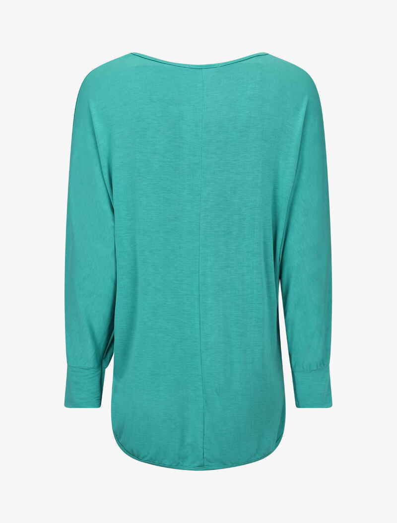 Top asymétrique à zip - vert menthe - 3