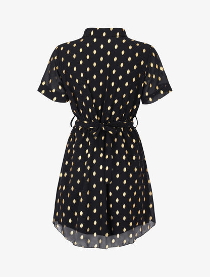 Robe patineuse à imprimé moucheté - noir - 2