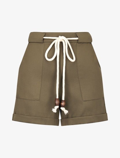 Short à grandes poches plaquées - kaki - 3