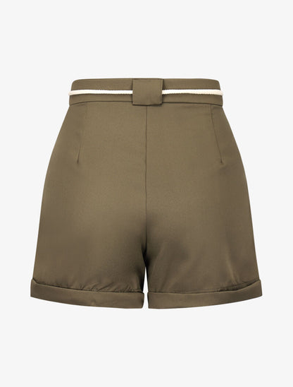Short à grandes poches plaquées - kaki - 4