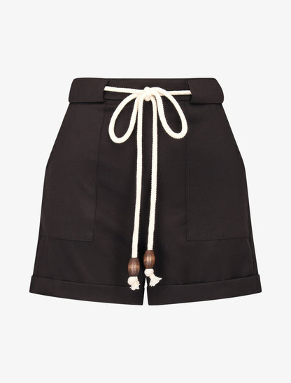 Short à grandes poches plaquées - noir - 1