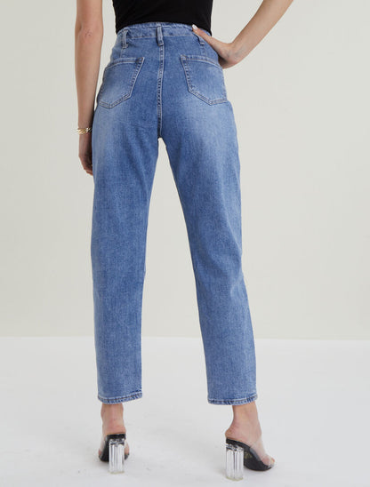 Jean daddy pants délavé - bleu denim - 2