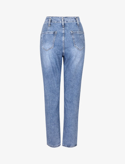 Jean daddy pants délavé - bleu denim - 4