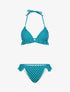 Bikini à imprimé pois - vert - 1