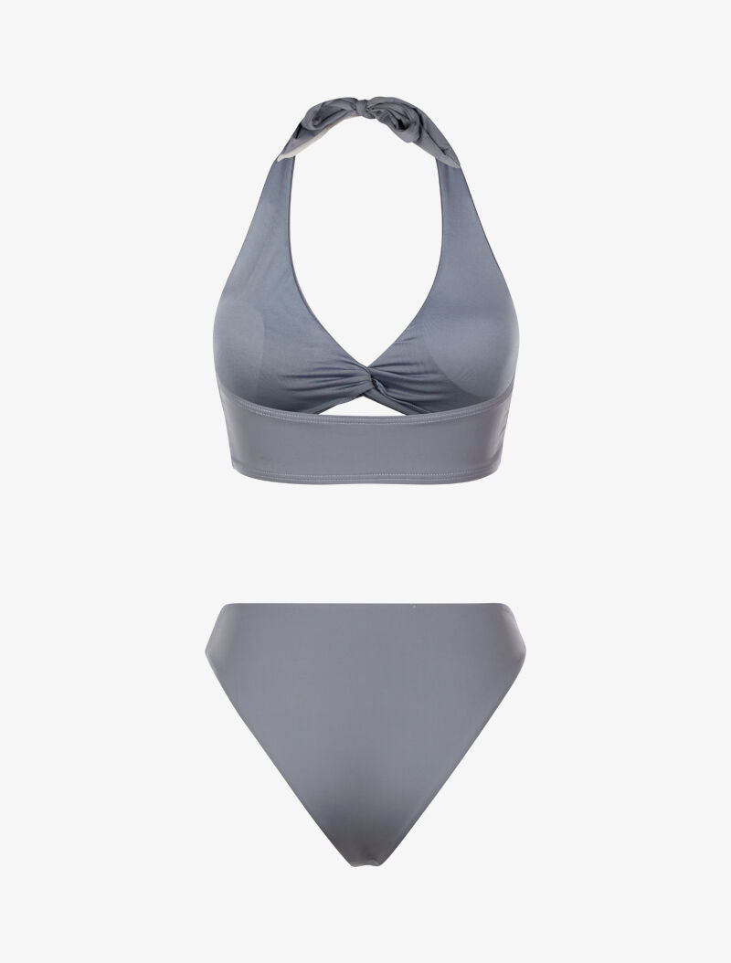 Bikini à effet torsadé - gris clair - 2