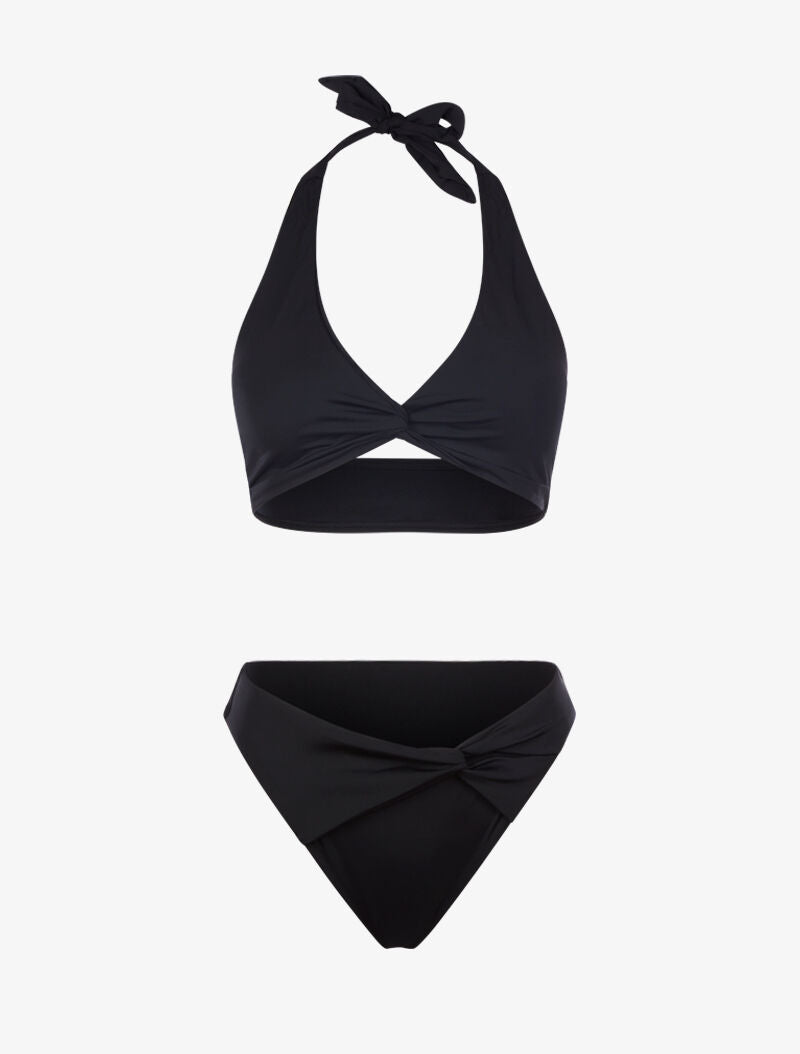 Bikini à effet torsadé - noir - 3