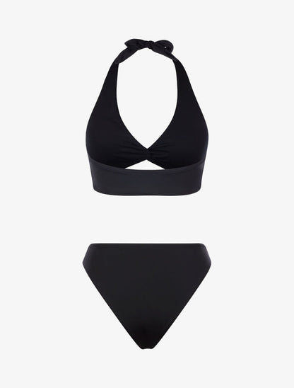 Bikini à effet torsadé - noir - 2