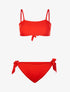 Bikini brassière côtelé - rouge - 1
