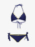 Bikini triangle empiécé coquillages - marine - 1