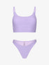 Bikini brassière côtelé - lilas - 3