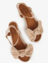 Nu-pieds à large flots - beige - 1