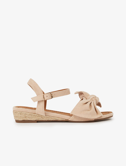 Nu-pieds à large flots - beige - 2