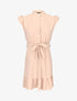 Robe cintrée à piquetage en relief - beige - 3