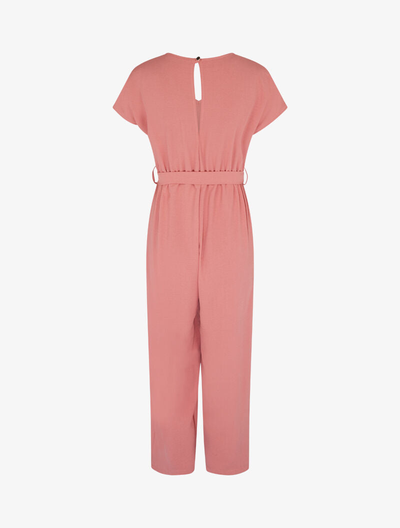 Combinaison style jupe culotte - rose foncé - 4