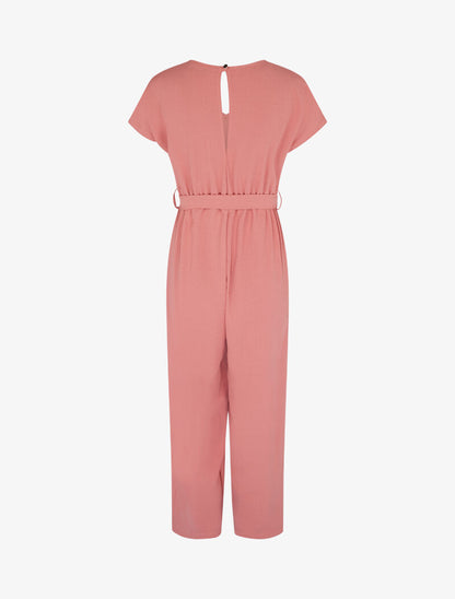 Combinaison style jupe culotte - rose foncé - 4