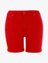 Short casual à ourlets - rouge - 1