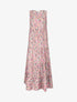 Robe longue coupe trapèze fleuri - taupe - 1