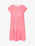 Robe coupe trapèze à pois - rose - 1