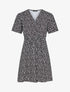 Robe boutonnée imprimé à pois - noir - 3