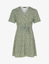 Robe boutonnée imprimé à pois - kaki - 3