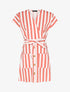 Robe patineuse à rayures - corail - 3